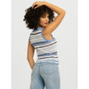 JESSICA SIMPSON KIARI COTTON SWEATER TANK TOP - SIZE: WOMEN L - BLUE COMBO New