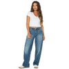 CELEBRITY PINK LOW RISE BAGGY WIDE LEG JEANS - SIZE: WOMEN 9/29 - DARK WASH New