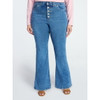 TERRA & SKY WOMEN'S PLUS SIZE CORE FLARE JEANS, SIZES 20W - DARK WASH JEANS New