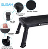GLIGAM STEP STOOL, ADJUSTABLE FOLDING, FOLDABLE STEP LADDER, STEP002 - BLACK