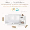 DELTA CHILDREN MAYA 5-IN-1 CONVERTIBLE CRIB AND CHANGER WITH STORAGE GREENGUARD