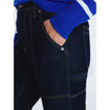 FREE ASSEMBLY WOMEN'S CROPPED STRAIGHT JEANS, 28” INSEAM - L - DARK INDIGO WASH New