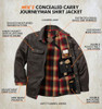 LEGENDARY WHITETAILS MEN'S CCW SHIRT JACKET WAXED - SIZE L - TARMAC