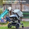 QNHMPW BABY ROCKER, BABY VIBRATING SOOTHER GENTLY ROCKS - WHITE/BLACK