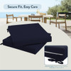 CALIFORNIA UMBRELLA OUTDOOR REPLACEMENT PATIO CHAIR PAD SET OF 2 - NAVY New