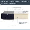 CALIFORNIA UMBRELLA OUTDOOR REPLACEMENT PATIO CHAIR PAD SET OF 2 - NAVY New