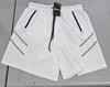 JUMPSTART POLYESTER SHORTS W/ ZIPPER POCKETS - SIZE: MEN M - WHITE/BLACK