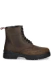 HUGO MEN'S RYAN SMOOTH LEATHER LACE UP BOOT - SIZE: MEN 8 - OPEN BROWN