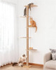 AECHONOW 80INCH WALL MOUNTED CAT TREE 15.8IN PERCH ADJUSTABLE SHELVES - WHITE