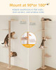 AECHONOW 80INCH WALL MOUNTED CAT TREE 15.8IN PERCH ADJUSTABLE SHELVES - WHITE