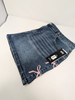 MADDEN NYC WOMEN'S EMBROIDERED BOW DENIM SKIRT SIZE: WOMEN XL - DARK MEDIUM WASH New