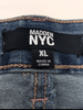 MADDEN NYC WOMEN'S EMBROIDERED BOW DENIM SKIRT SIZE: WOMEN XL - DARK MEDIUM WASH New