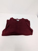 TIME AND TRU WOMEN'S COTTON CREWNECK TEE PUFF SLEEVES SIZE: XS - MAROON SUPREME New