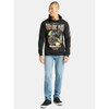 JURASSIC WORLD JURASSIC PARK MEN'S OVERSIZE PRINT HOODY - SIZE: MEN L - BLACK