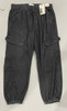 NO BOUNDARIES WOMEN'S CARGO JOGGER MID RISE - SIZE: LARGE (12-14) - WASHED BLACK New