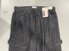 NO BOUNDARIES WOMEN'S CARGO JOGGER MID RISE - SIZE: LARGE (12-14) - WASHED BLACK New