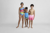 WONDER NATION BOYS QUICK DRY SWIM TRUNKS UPF50 - SIZE: YOUTH XL - PINK OMBRE New