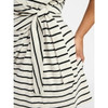 TERRA & SKY PLUS FRONT TWIST DRESS SHORT SLEEVE SIZE 4X - PAPYRUS BEIGE STRIPE New