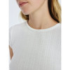 FREE ASSEMBLY POINTELLE MINI TEE SHORT SLEEVES (4-6) - SIZE: WOMEN S - CREAM 100 New