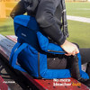 Alpcour Heated Reclining Stadium Seat for Bleachers, Size 21, Royal Blue