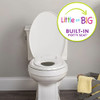 MAYFAIR LITTLE2BIG TOILET SEAT BUILT-IN TODDLER POTTY TRAINING SLOW CLOSE WHITE