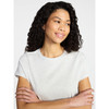 NO BOUNDARIES CROPPED COTTON TEE WITH SHORT SLEEVES, WOMEN’S SIZE MEDIUM - GRAY New