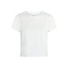 NO BOUNDARIES CROPPED COTTON TEE WITH SHORT SLEEVES, WOMEN’S SIZE MEDIUM - GRAY New