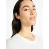 TIME AND TRU WOMEN'S COTTON CREWNECK TEE SHORT SLEEVES - SIZE: XS - VIVID WHITE