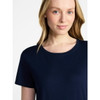TIME AND TRU WOMEN'S COTTON CREWNECK TEE SHORT SLEEVES - SIZE: S - DARK NAVY