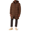 AMAZON ESSENTIALS HOODED LONG PUFFER COAT MEN 4XL DEEP BROWN
