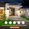 BRIGHTEVER Gooseneck Outdoor Wall Sconces 2-Pack 10.23" Large - Black