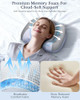 JZBRAIN NECK MASSAGER PILLOW HEAT CORDLESS NECK MASSAGER PAIN RELIEF GRAY