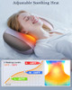 JZBRAIN NECK MASSAGER PILLOW HEAT CORDLESS NECK MASSAGER PAIN RELIEF GRAY