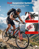 QARSWA 24/26 Mountain Bike 21-Speed Full Suspension MTB Steel Frame - BLACK New