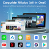 CARPURIDE W701 PLUS PORTABLE WIRELESS CAR STEREO, SUPPORT INSTALL APPS - BLACK
