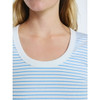 FREE ASSEMBLY SCOOP NECK TEE SHORT SLEEVES (4-6) - SIZE:  S - BLUE PRINT STRIPE New