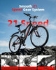 QARSWA 24/26 Mountain Bike 21-Speed Full Suspension MTB Steel Frame - BLACK