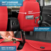 MOTORBOX HAVEN SERIES LEATHER SEAT COVERS FOR CARS LUX EDITION - CRIMSON RED