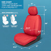 MOTORBOX HAVEN SERIES LEATHER SEAT COVERS FOR CARS LUX EDITION - CRIMSON RED
