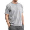 GENERIC MEN'S ROUND NECK SOLID COLOR T-SHIRT - SIZE: MEN L - LIGHT GRAY