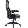 LORELL EXECUTIVE HIGH-BACK OFFICE CHAIR ADJUSTABLE HEIGHT SHT94555 BLK - BLACK