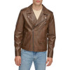 LEVI'S MEN FAUX LEATHER MOTORCYCLE JACKET SIZE MEN XL SADDLE-NEW New