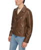 LEVI'S MEN FAUX LEATHER MOTORCYCLE JACKET SIZE MEN XL SADDLE-NEW New