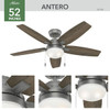 HUNTER ANTERO 52 IN. HUNTER EXPRESS INDOOR CEILING FAN - MATTE SILVER