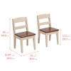 ECR4KIDS HIDEAWAY CHAIR, KIDS FURNITURE, 2-PACK - DARK WALNUT/ANTIQUE WHITE