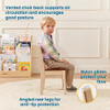 ECR4KIDS HIDEAWAY CHAIR, KIDS FURNITURE, 2-PACK - DARK WALNUT/ANTIQUE WHITE