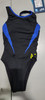 MICHAEL PHELPS SPLICE MID BACK SWIMSUIT - SIZE: WOMEN 26 - BLACK/ROYAL BLUE New