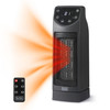 BLACK+DECKER OSCILLATING CERAMIC DESKTOP HEATER REMOTE ADJUSTABLE - BLACK