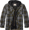 LEGENDARY WHITETAILS MENS PLAID FLANNEL SHIRT JACKET QUILTED HOOD -SIZE M New