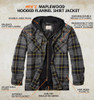 LEGENDARY WHITETAILS MENS PLAID FLANNEL SHIRT JACKET QUILTED HOOD -SIZE M New